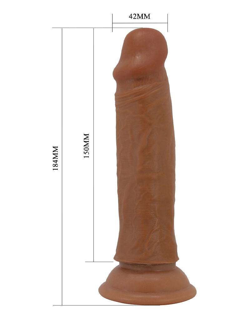 Pretty Love Quentin – Dildo Realista Deslizante 18,4 cm (Marrón)