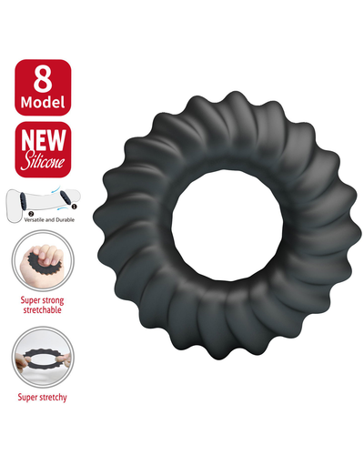 Crazy Bull – Fitz Anillo para Pene de Silicona Ultra Suave Modelo 8