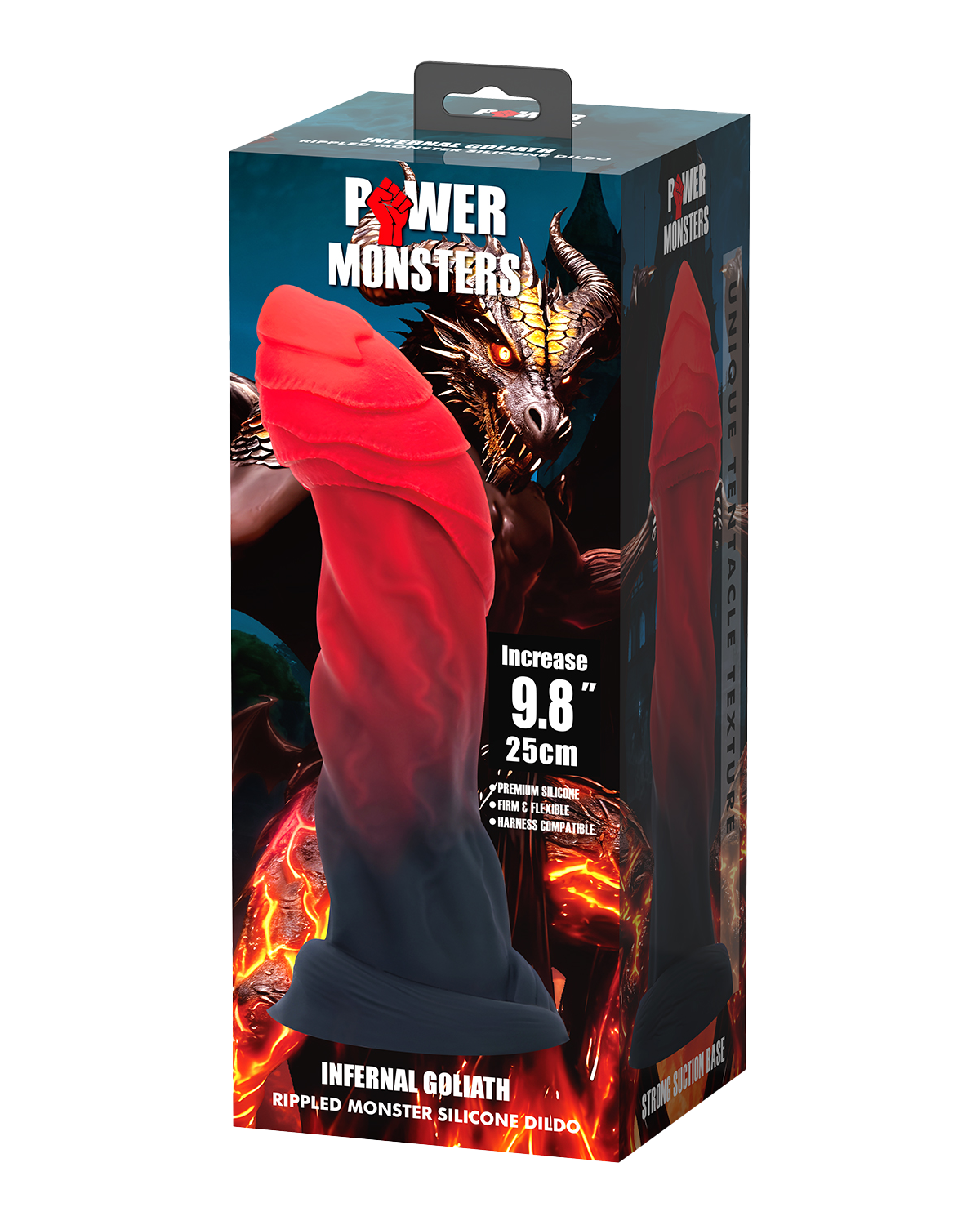 Power Monsters – Infernal Goliath – Texturierter Monster-Dildo (25 cm)