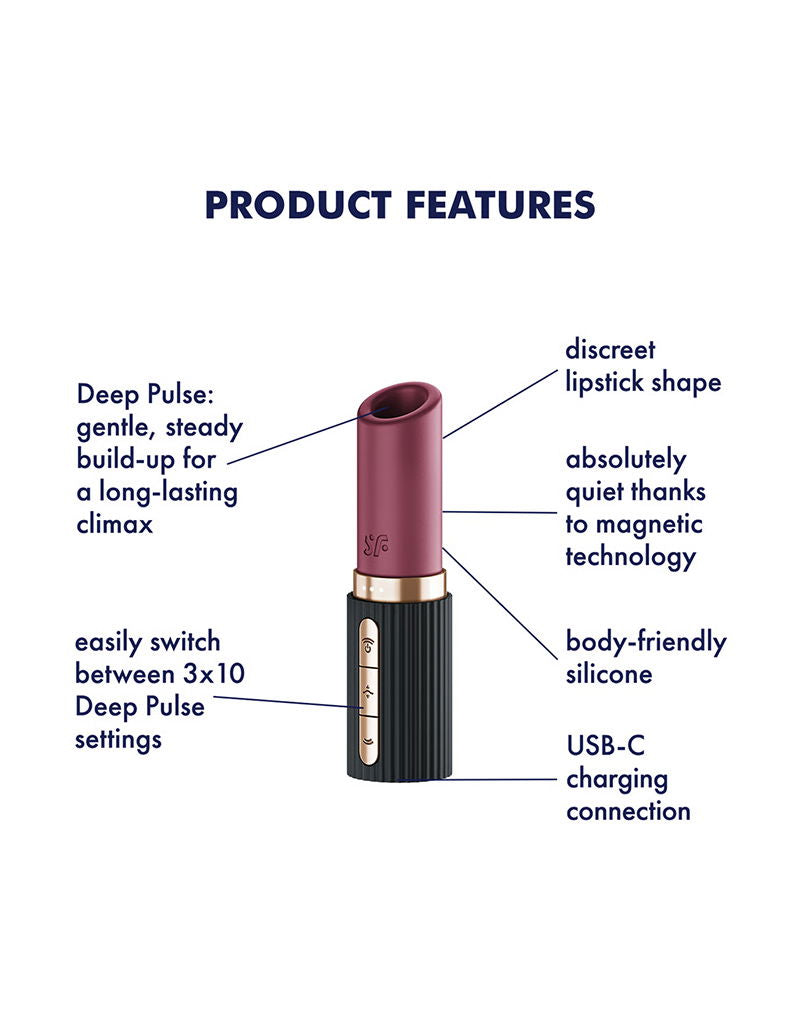 Satisfyer Deep Kiss – Druckwellen-Stimulator im Lippenstift-Design