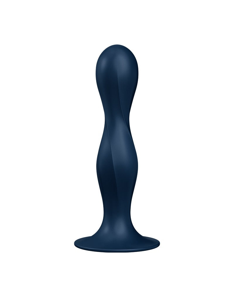Satisfyer Double Ball-R – Dildo con Bolas Pesadas (Azul Oscuro)