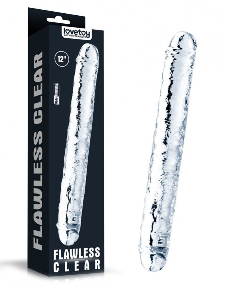 LoveToy – Flawless Clear Double Dildo 30 cm (Transparente)