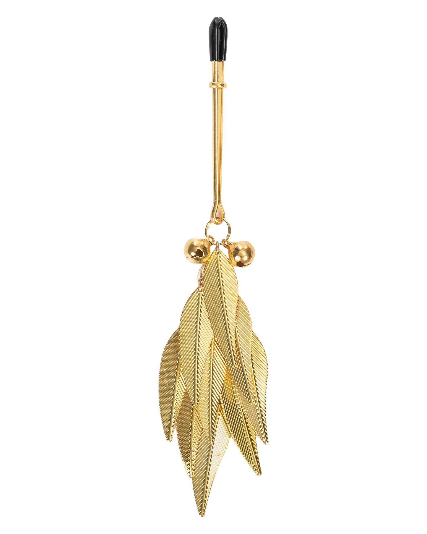 Rimba – Pinzas para Pezones con Plumas Metálicas Doradas