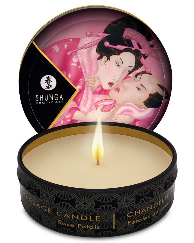 Shunga Mini Vela de Masaje – Roses (30 ml)