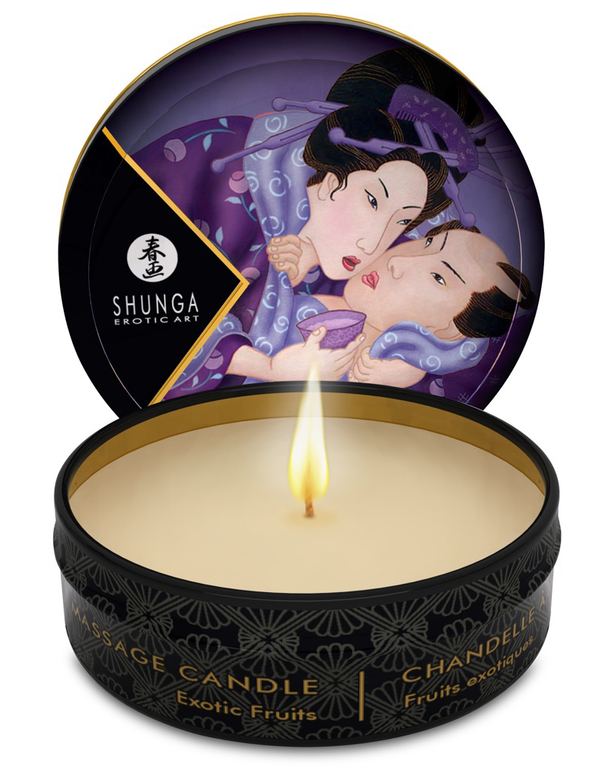 Shunga Mini Vela de Masaje – Exotic Fruits (30 ml)