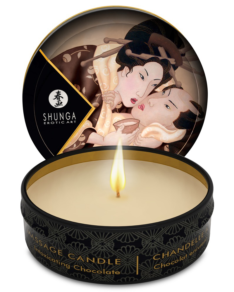 Shunga Mini Vela de Masaje – Intoxicating Chocolate (30 ml)