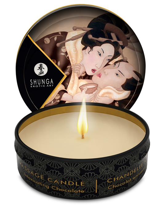Shunga Mini Vela de Masaje – Intoxicating Chocolate (30 ml)