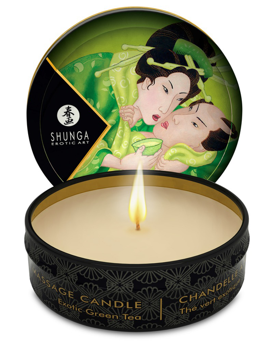 Shunga Mini Vela de Masaje – Exotic Green Tea (30 ml)