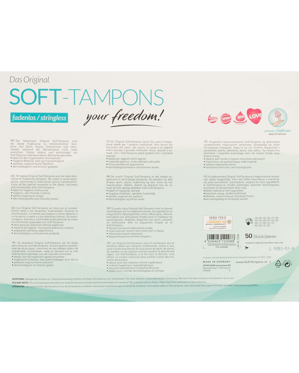 Soft-Tampons Normal  (50 unidades)