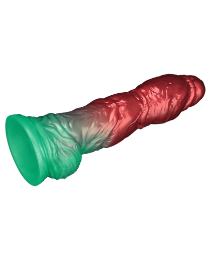 LoveToy – Dildo Inflable de Doble Densidad 25 cm (Rojo/Verde)