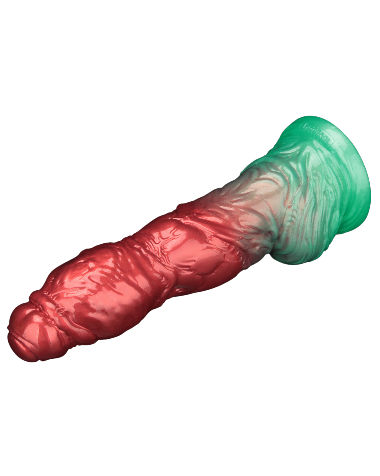 LoveToy – Dildo Inflable de Doble Densidad 25 cm (Rojo/Verde)