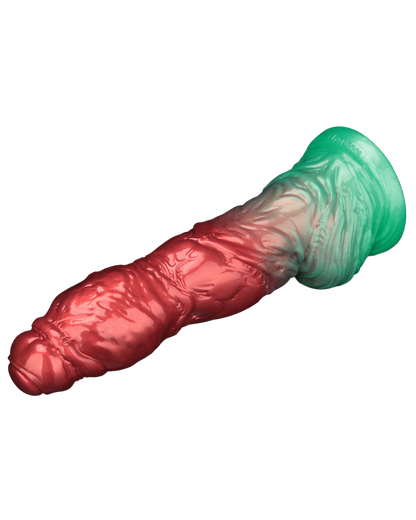 LoveToy – Dildo Inflable de Doble Densidad 25 cm (Rojo/Verde)