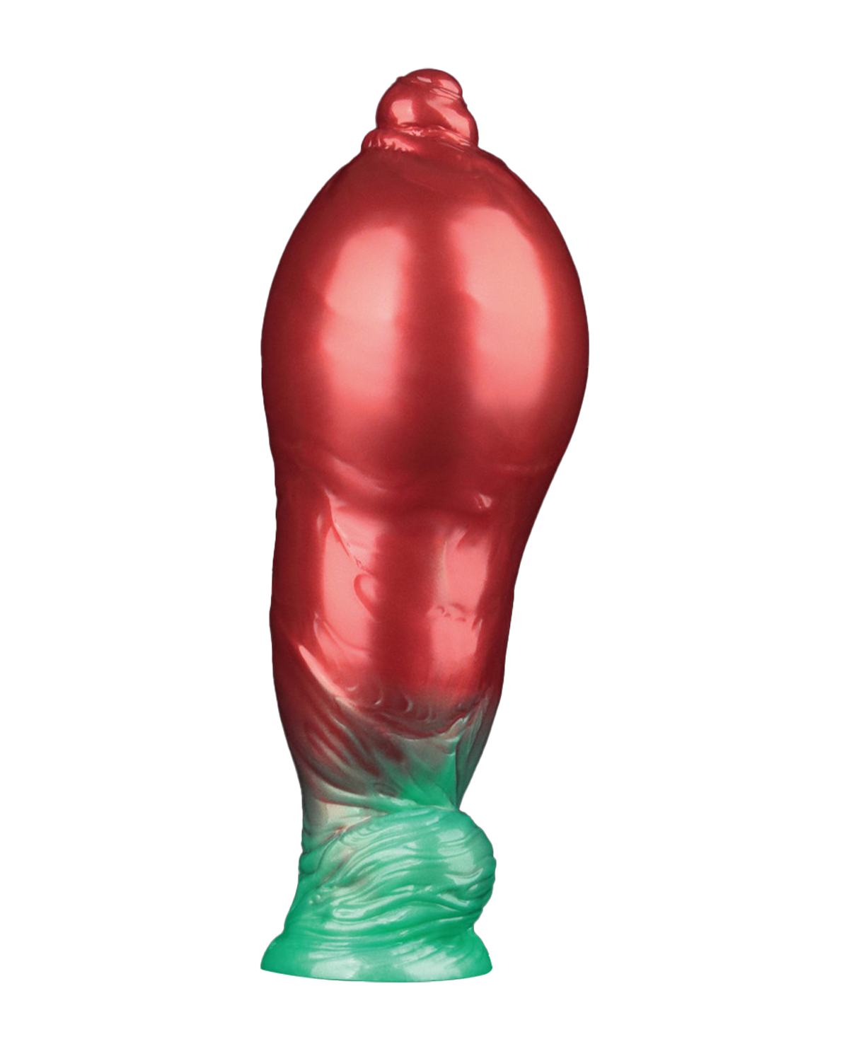 LoveToy – Dildo Inflable de Doble Densidad 25 cm (Rojo/Verde)