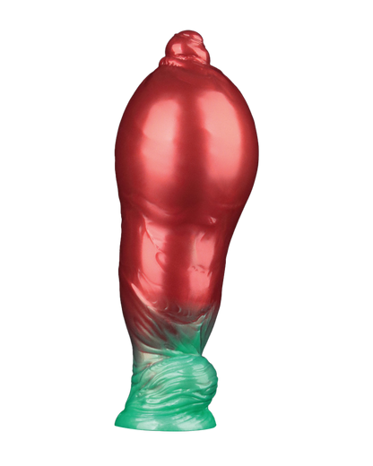 LoveToy – Dildo Inflable de Doble Densidad 25 cm (Rojo/Verde)