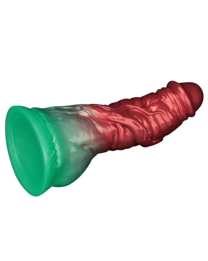 LoveToy Dildo Inflable de Doble Densidad 19 cm (Rojo/Verde)