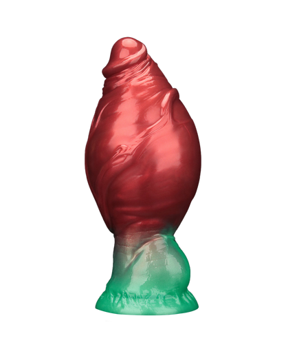 LoveToy Dildo Inflable de Doble Densidad 19 cm (Rojo/Verde)