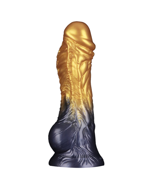 LoveToy Dildo Inflable de Doble Densidad 20 cm (Oro/Negro)