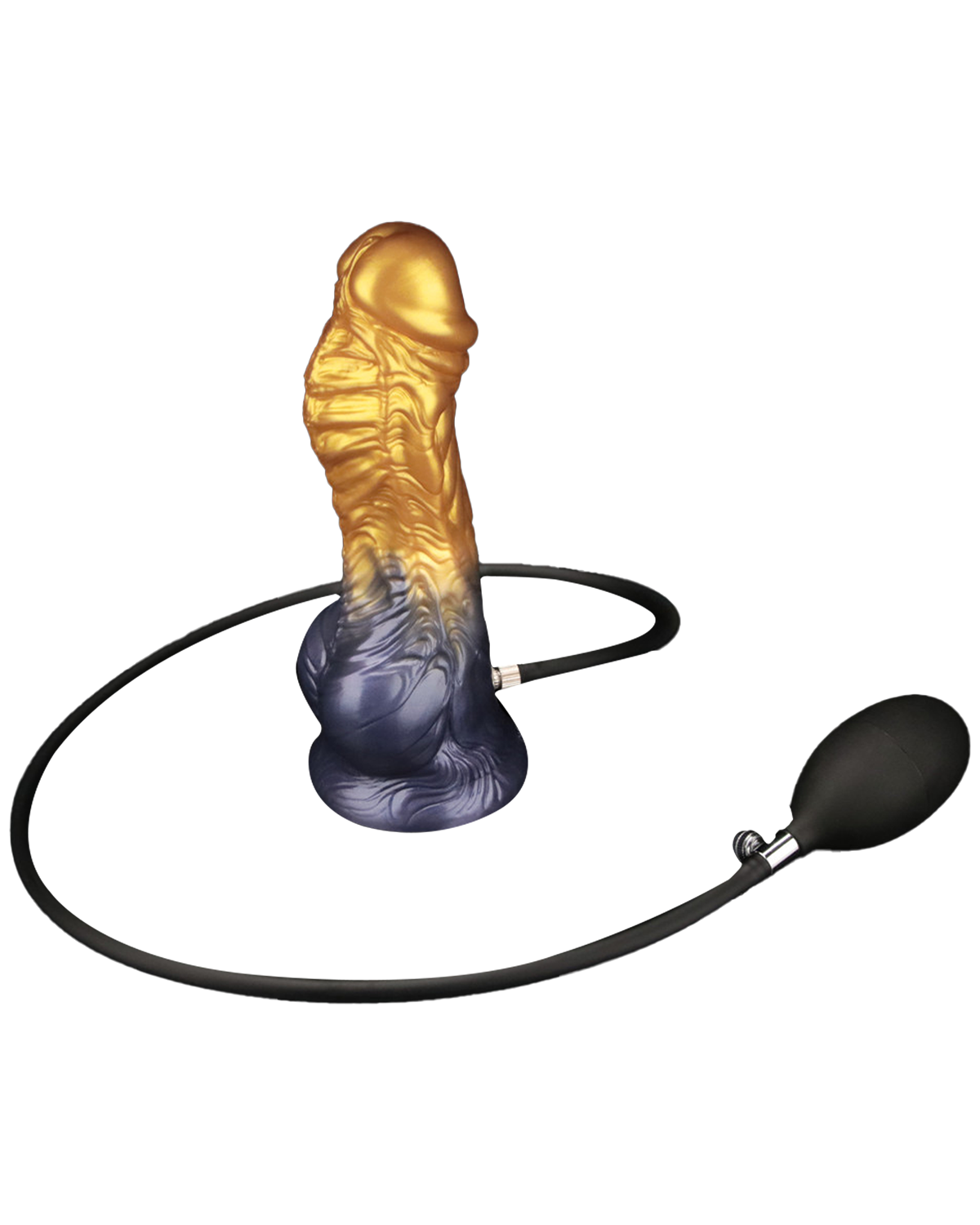 LoveToy Dildo Inflable de Doble Densidad 20 cm (Oro/Negro)