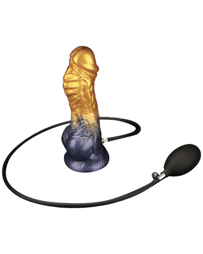 LoveToy Dildo Inflable de Doble Densidad 20 cm (Oro/Negro)