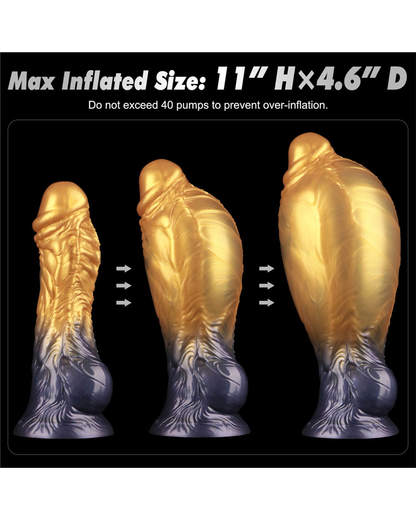 LoveToy Dildo Inflable de Doble Densidad 20 cm (Oro/Negro)