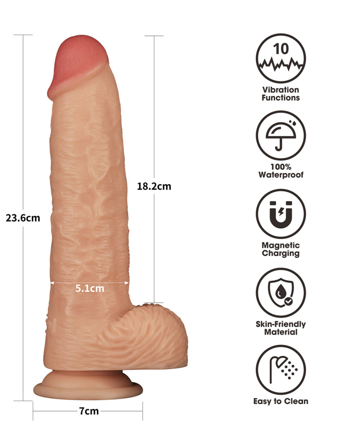 LoveToy - Ingen - 9,5" / 24 cm