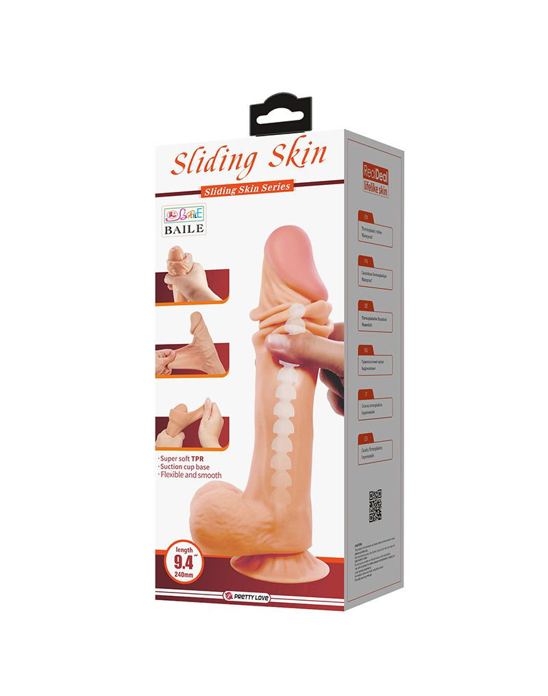 Pretty Love Orton Dildo Realista Sliding Skin 24 cm (Ø 5 cm) – Nude