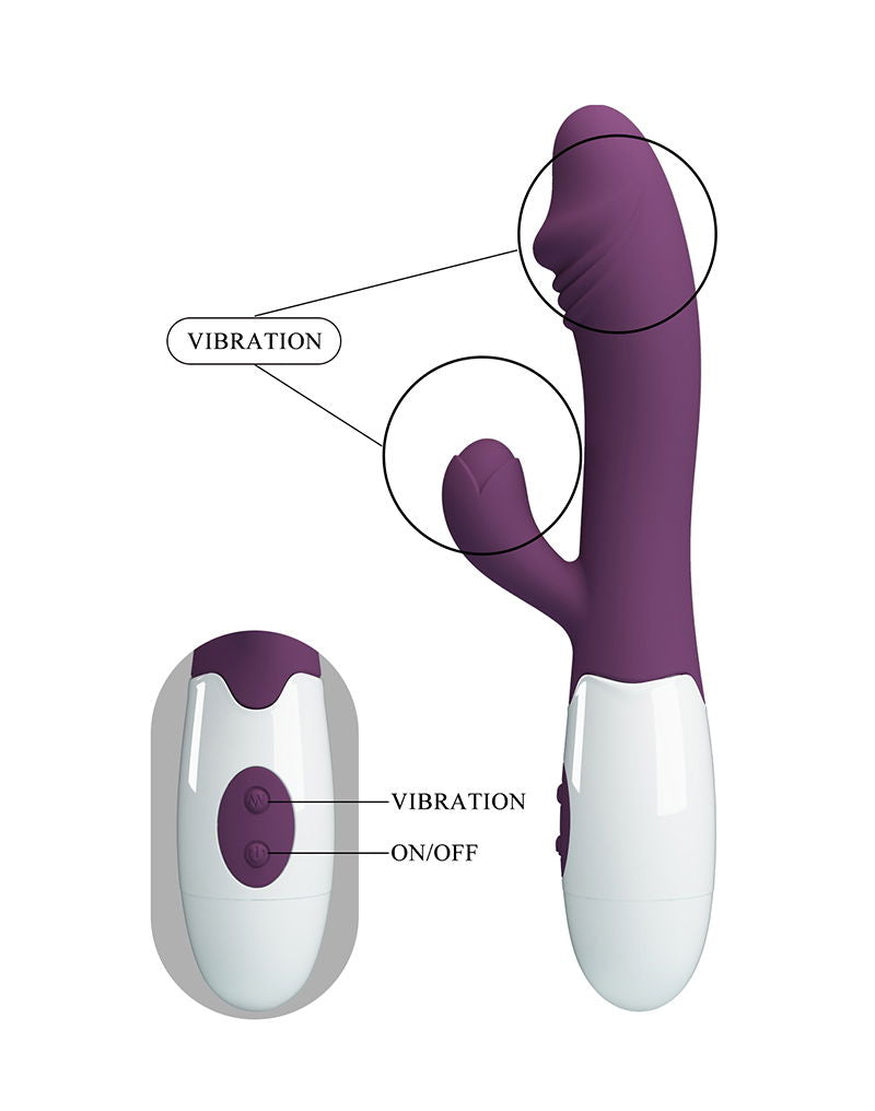 Pretty Love – Snappy Vibrador Rabbit para Punto G (Lila Intenso)