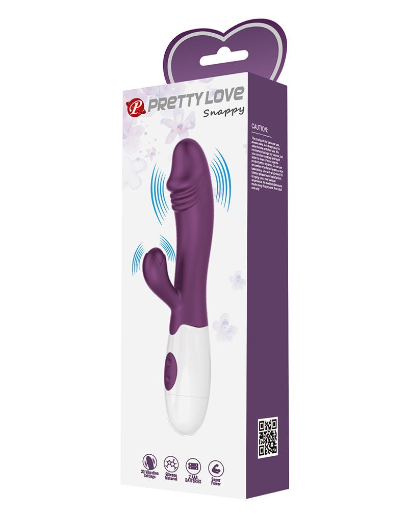 Pretty Love – Snappy Vibrador Rabbit para Punto G (Lila Intenso)
