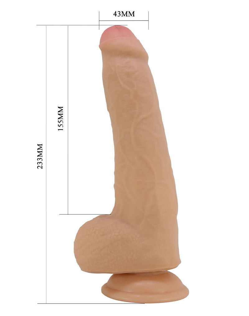 Pretty Love Draco Dildo Realista Sliding Skin 23,3 cm (Ø 4,3 cm) – Nude