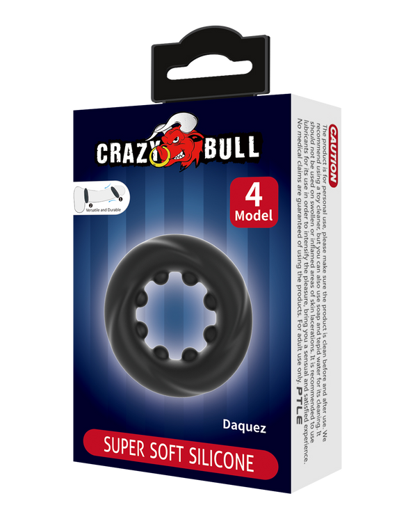 Crazy Bull – Daquez Anillo para Pene de Silicona Ultra Suave Modelo 4