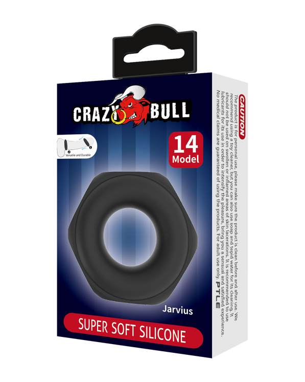 Crazy Bull – Jarvius Anillo para Pene de Silicona Ultra Suave Modelo 14