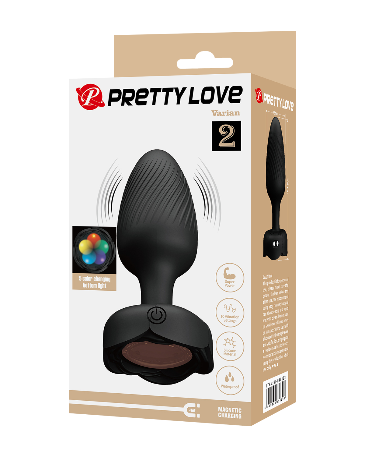Pretty Love – Varian Anal Plug with LED Light and Color Change