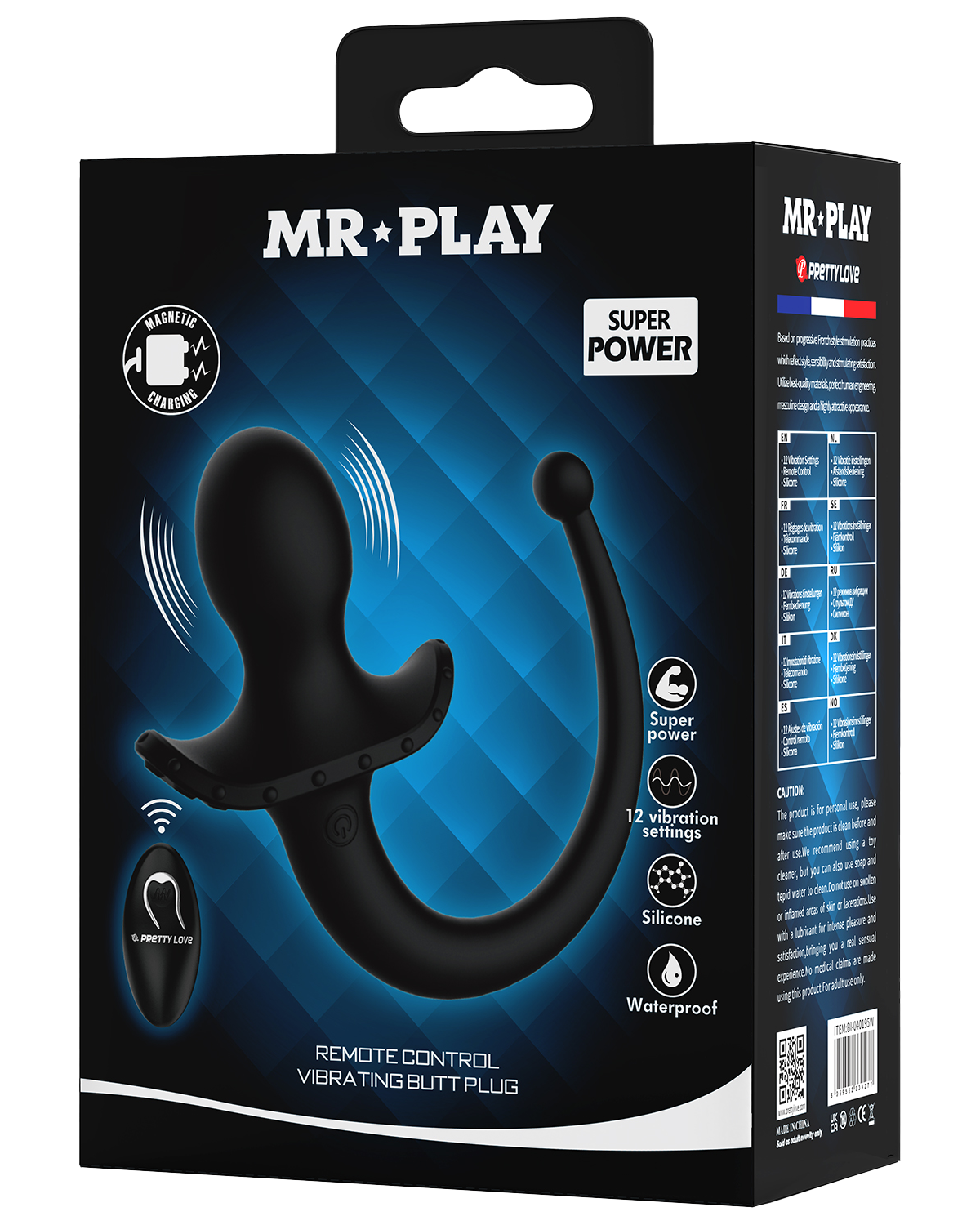 Mr. Play - Super Power - Plug anal con mando a distancia