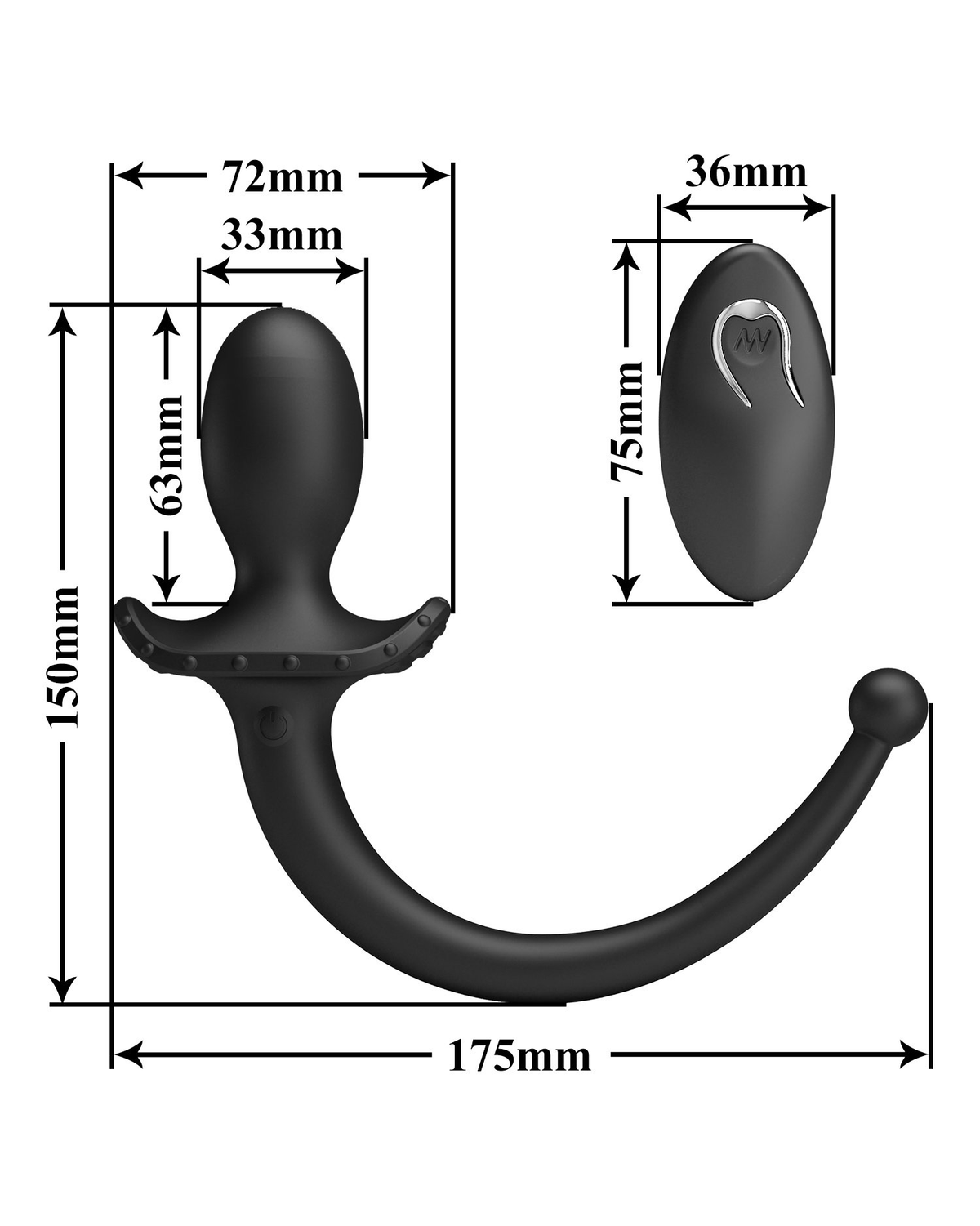 Mr. Play - Super Power - Plug anal con mando a distancia