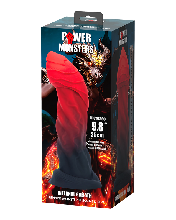 Power Monsters – Infernal Goliath – Dildo Monster Texturizado (25 cm)