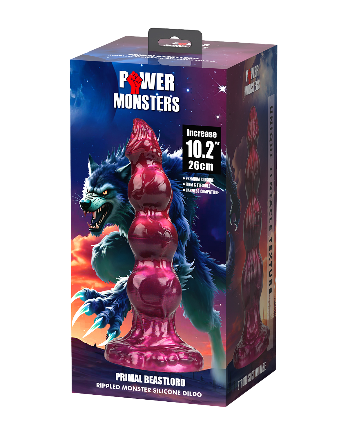 Power Monsters – Primal Beastlord – Textured Monster Dildo (26 cm)