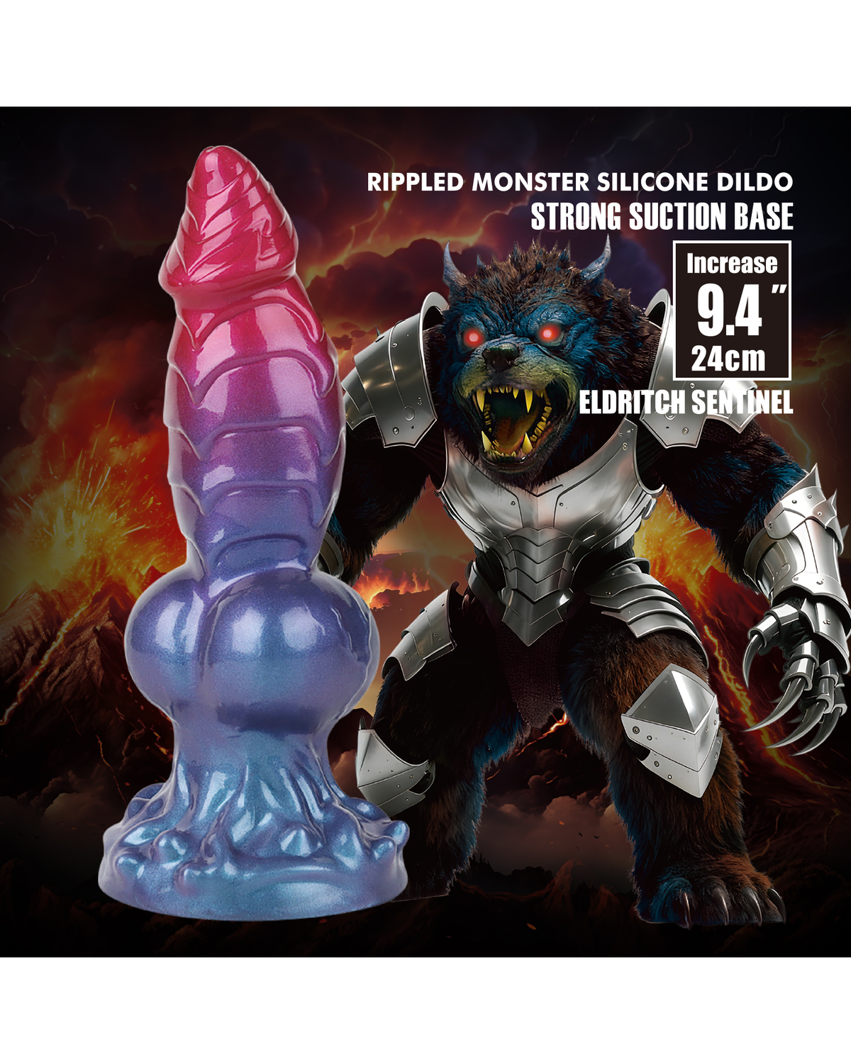 Power Monsters – Eldritch Sentinel – Texturierter Monster-Dildo (24 cm)