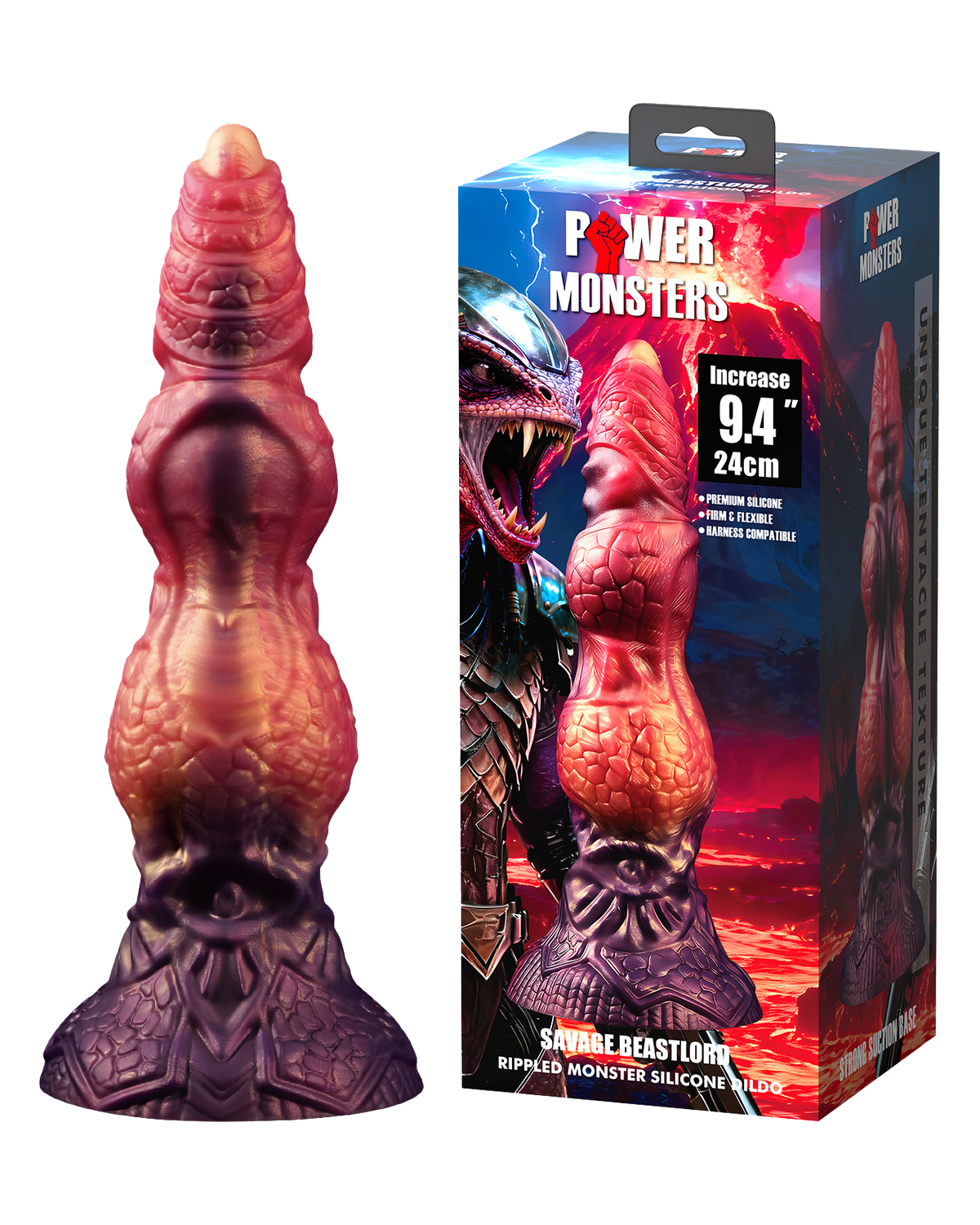 Power Monsters – Savage BeastLord – Textured Monster Dildo (24 cm)