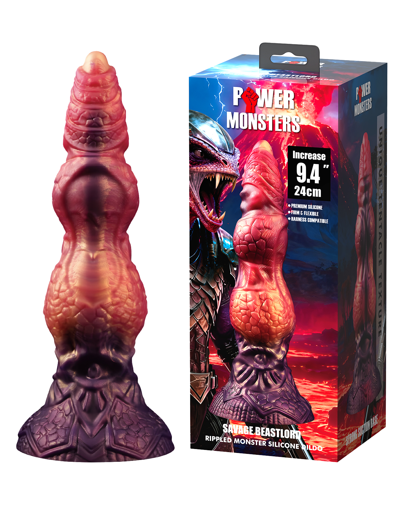 Power Monsters – Savage BeastLord – Dildo Monster Texturizado (24 cm)