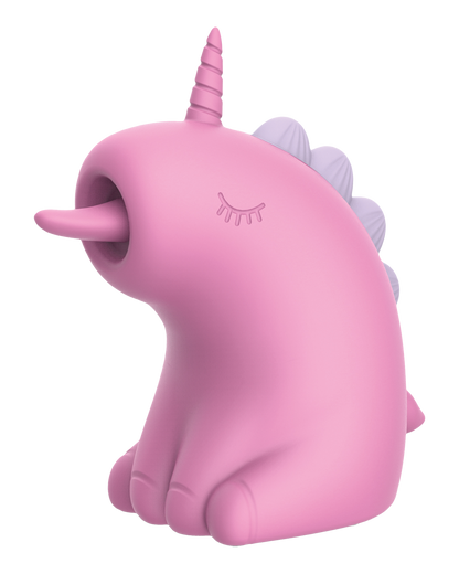 ER – Cupcake Unicorn – Estimulador con lengua rotatoria 360° (Rosa)