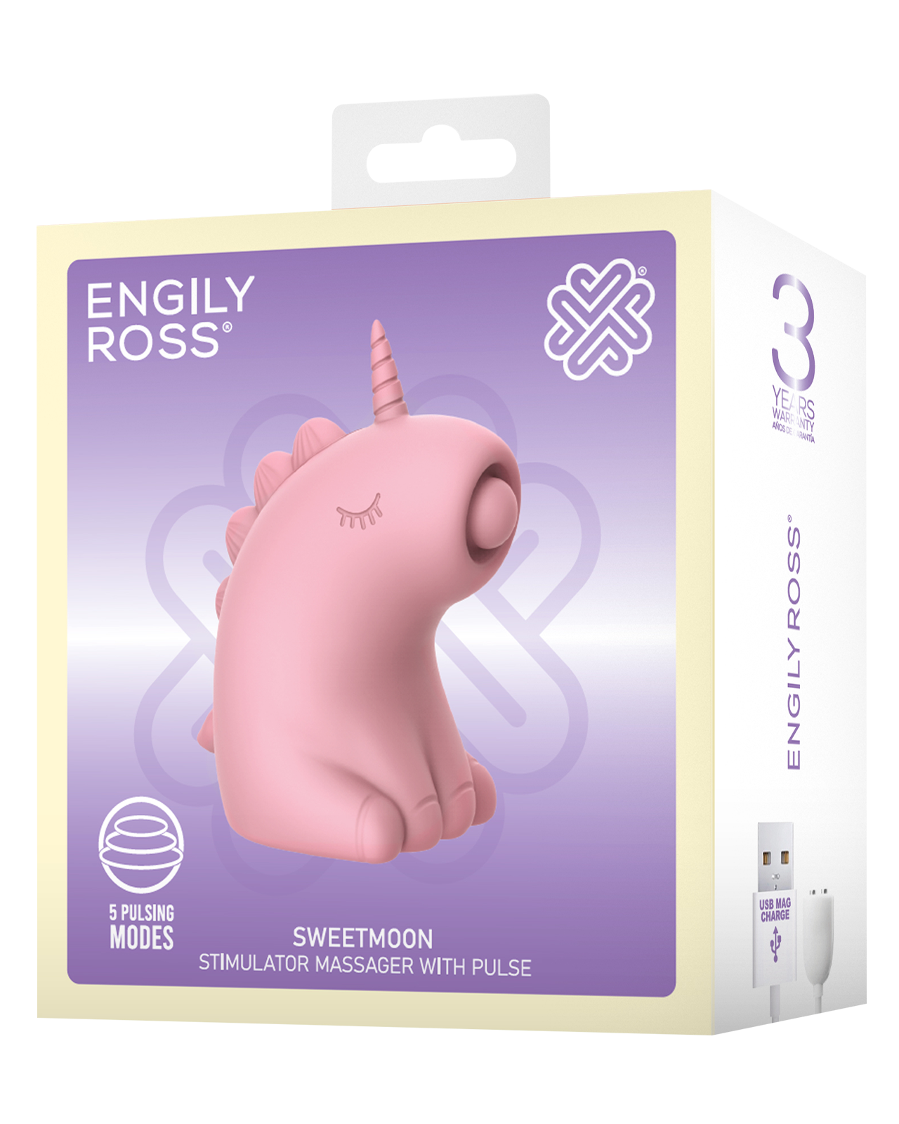 ER – Sweetmoon Unicorn – Estimulador con pulsaciones (Rosa Suave)