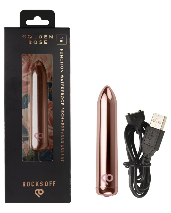 Rocks-Off – Bullet Vibrador Recargable – Golden Rose