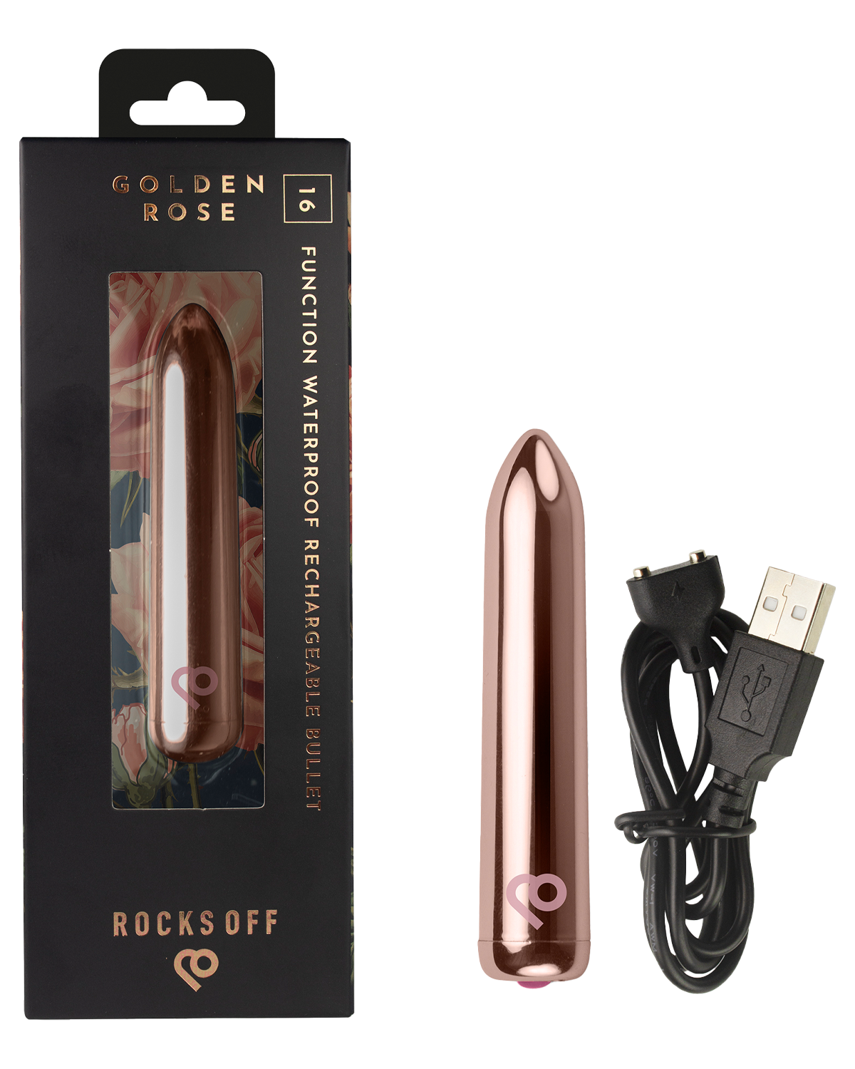 Rocks-Off – Rechargeable Vibrating Bullet – Golden Rose