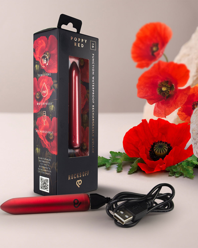Rocks-Off – Bullet Vibrador Recargable – Mohnrot