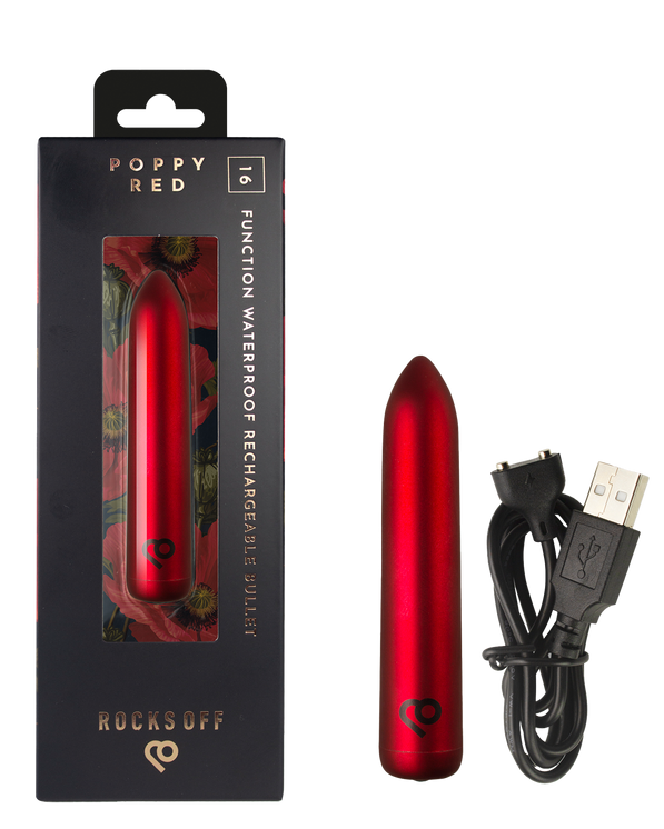 Rocks-Off – Bullet Vibrador Recargable – Mohnrot