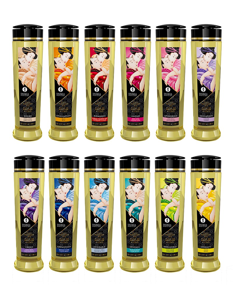 Shunga - Massage Oil - Sensual Island Flowers - 240 ml