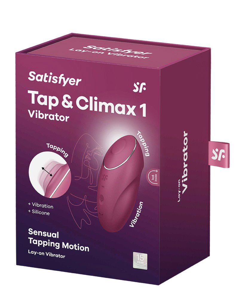 Satisfyer – Tap & Climax 1 – Estimulador con función de golpeteo (Rojo)