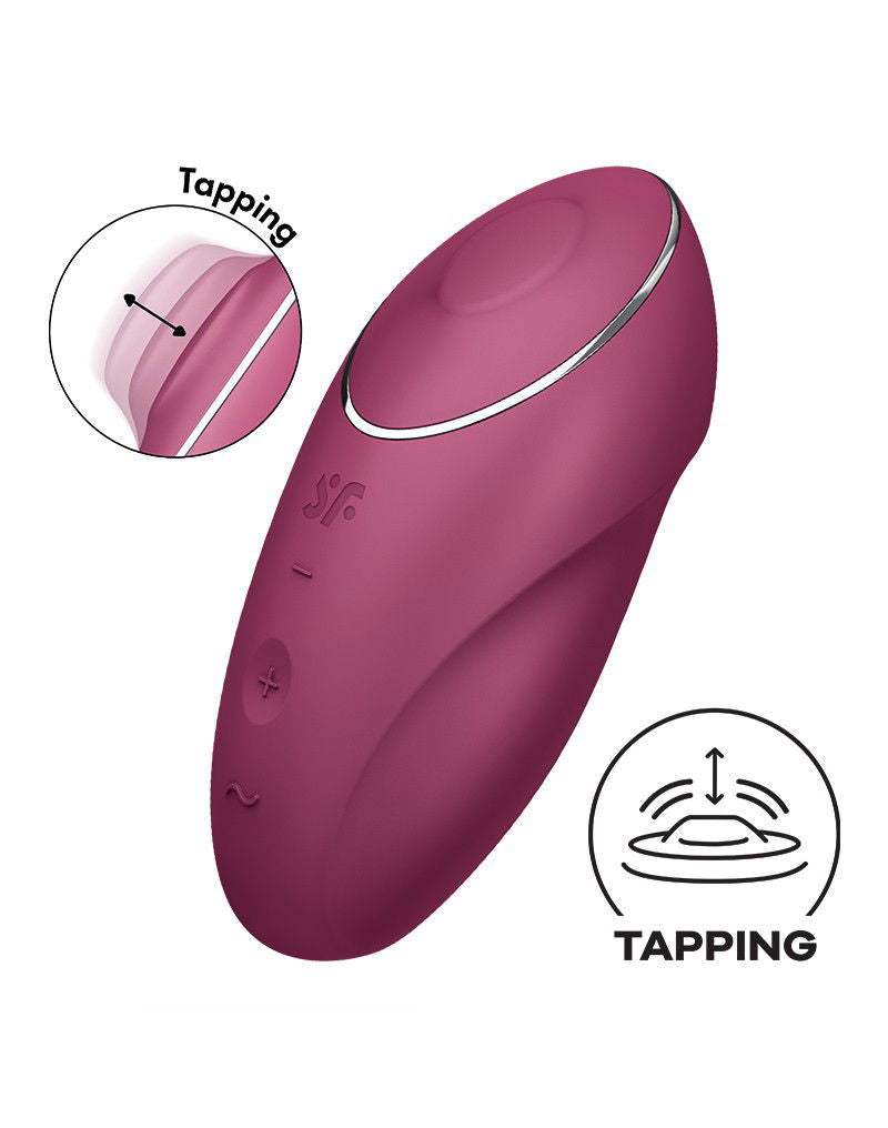 Satisfyer – Tap & Climax 1 – Estimulador con función de golpeteo (Rojo)