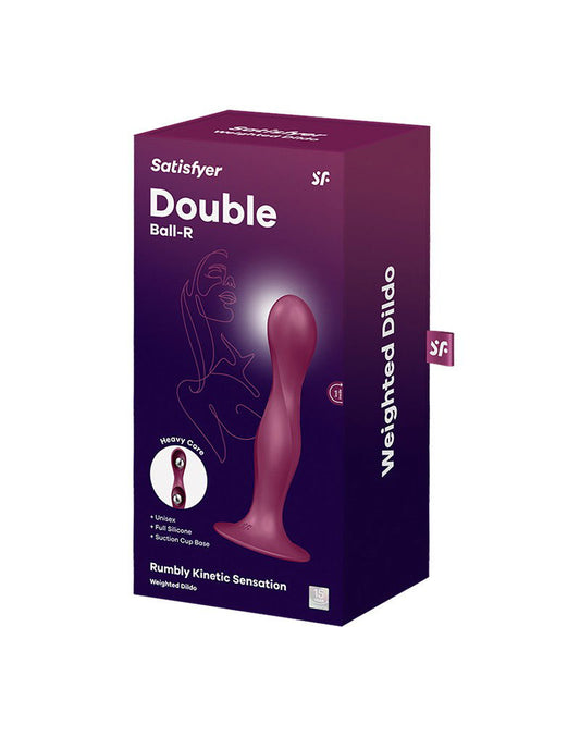 Satisfyer Double Ball-R – Dildo con Bolas Pesadas (Rojo)