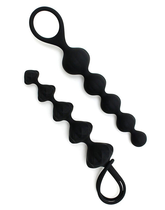 Satisfyer Love Beads – Set de 2 Bolas Anales (Negro)